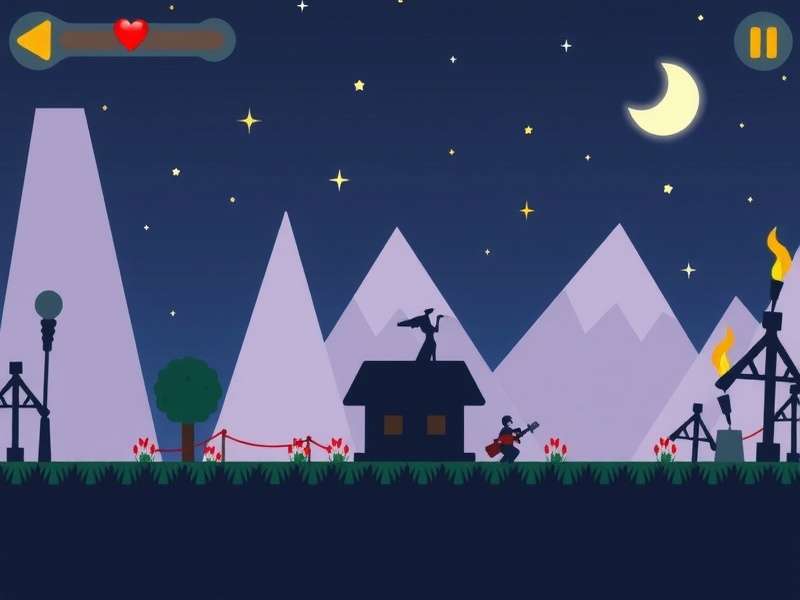 Vector Game Parkour Action Scene