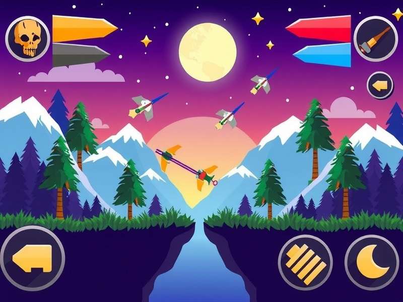 Vector Game Parkour Action Scene