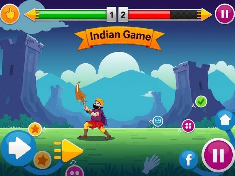 Vector Game parkour action scene showing character vaulting over obstacles