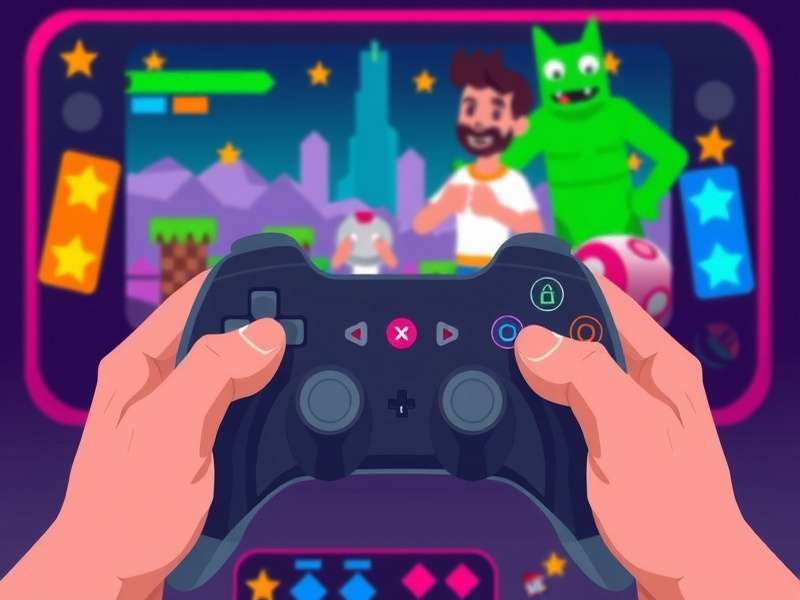 Close-up of a professional gaming controller with labeled buttons