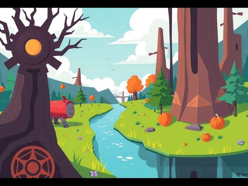 Vector Game level design showing parkour obstacles