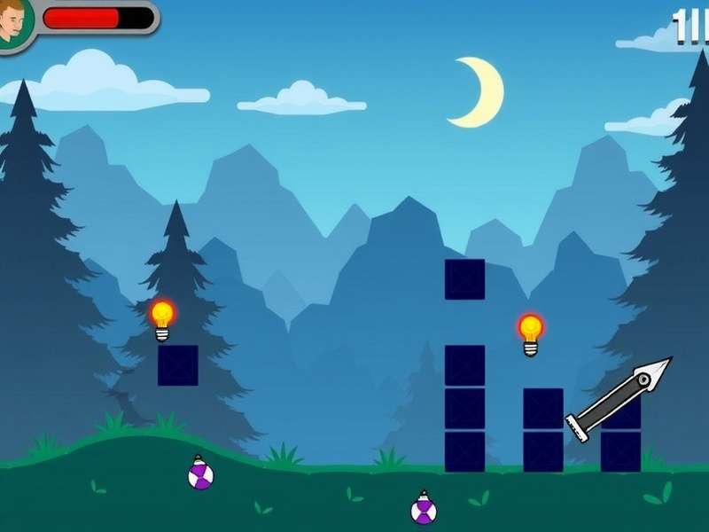 Vector Game Parkour Action Scene