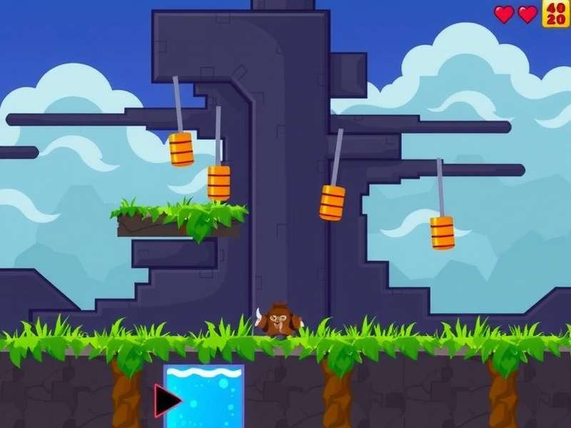 Vector Game Parkour Action Scene on PC