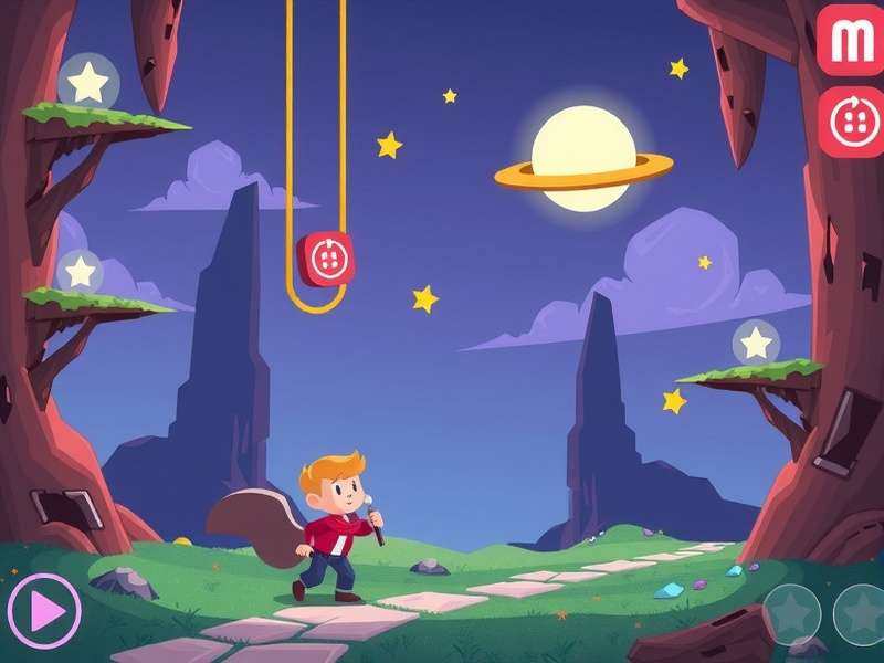 Vector Game Online Parkour Action Scene