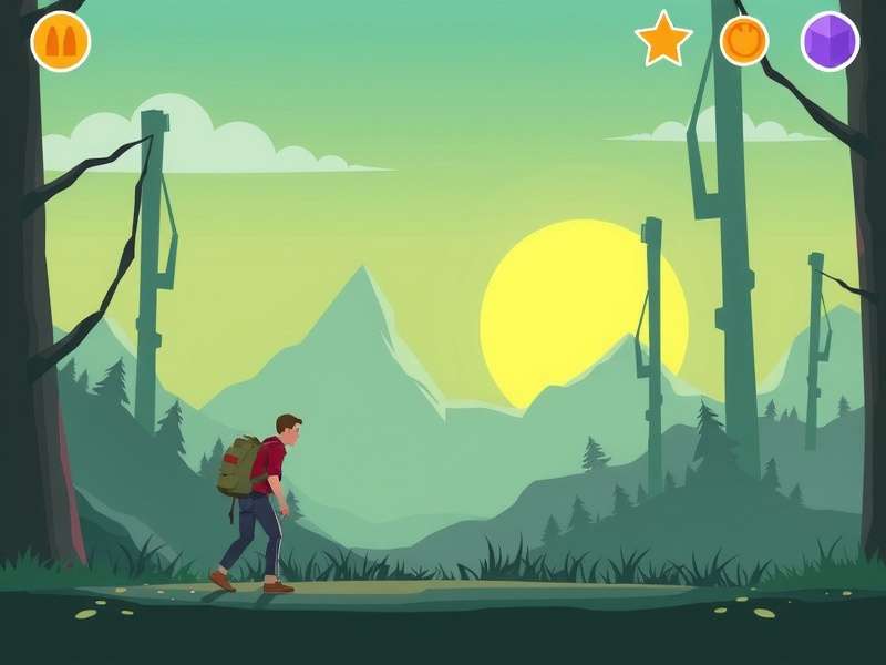 Vector Game Parkour Action Scene