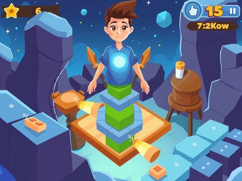 Vector gameplay scene showing parkour moves