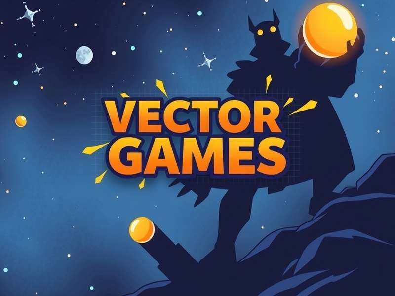 Vector Game parkour action scene showing a character vaulting over an obstacle