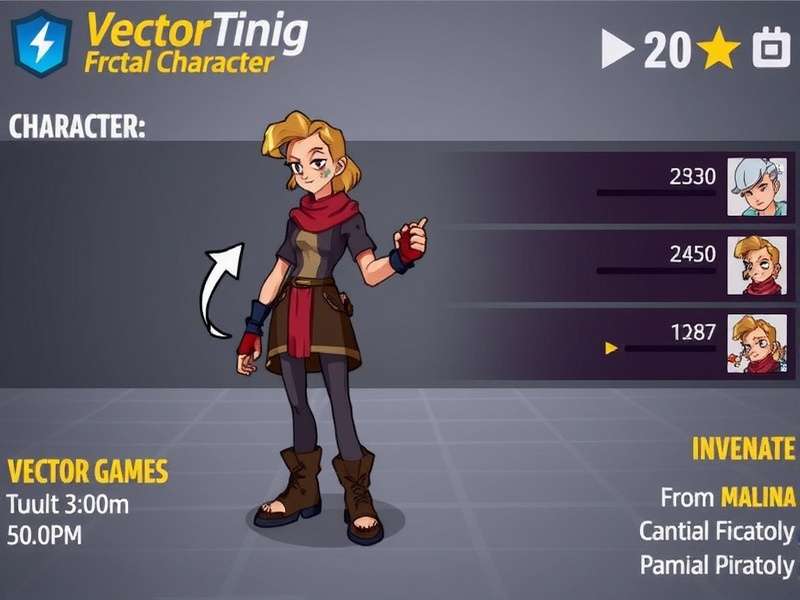 Vector Game New Character Aria in action parkour scene