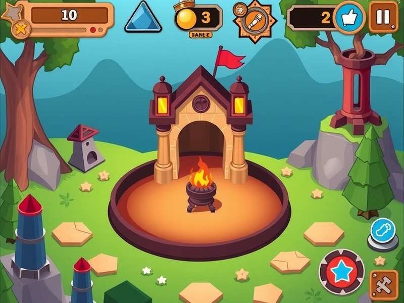 Vector game character performing parkour in a dystopian city