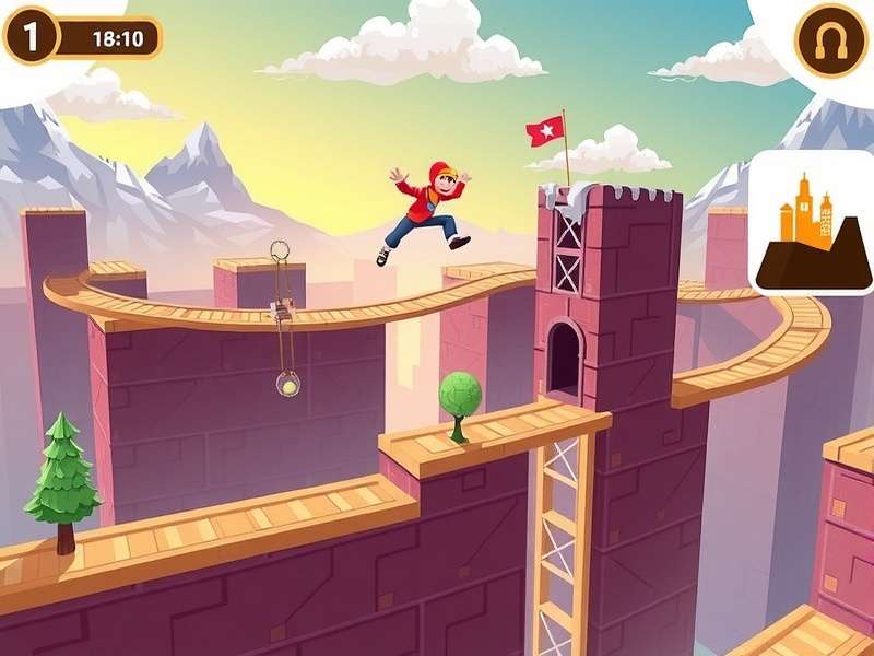 Vector Game Parkour in action showing a character performing a slide