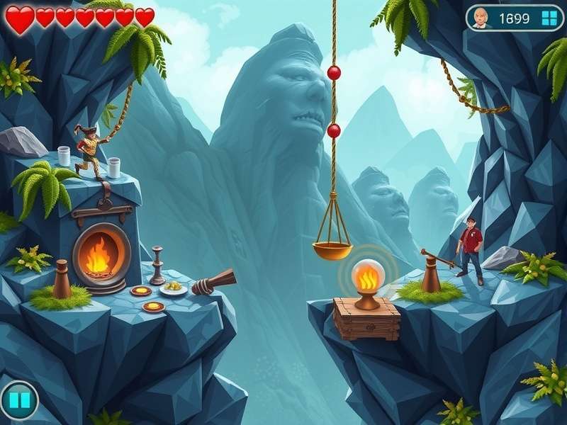 Vector game character performing parkour over rooftops