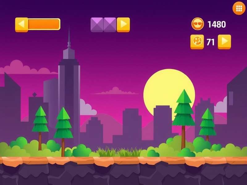 Vector Game Parkour Action Scene