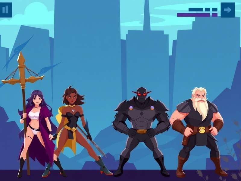 Vector Game Cyborg character with enhanced limbs