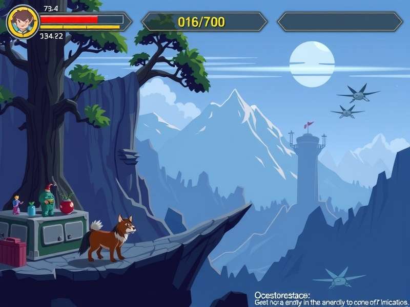 Dynamic parkour action scene from Vector game