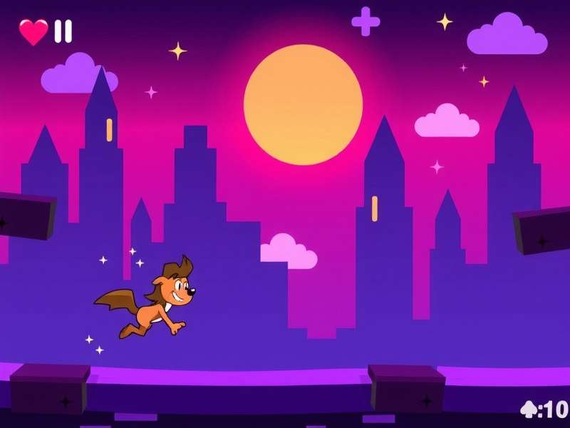 Gamer using a gamepad playing a vector style game on monitor