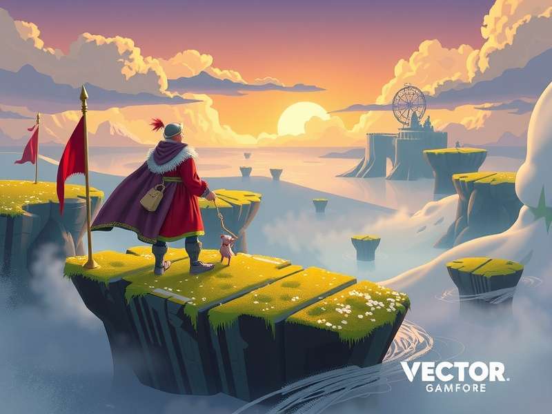 Vector game final scene showing the Runner escaping the dystopian city