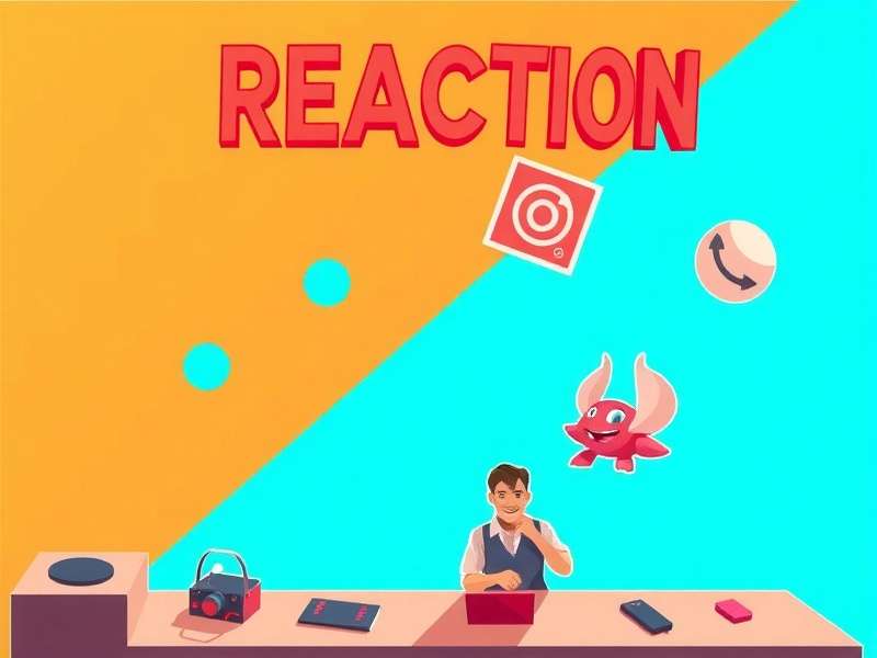 Vector Game Reaction — Parkour runner silhouette against dystopian cityscape