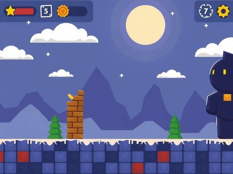 Vector Game Unblocked — hero character parkour action scene with neon style
