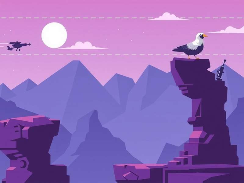 Vector game intro — parkour dystopia scene with runner silhouette