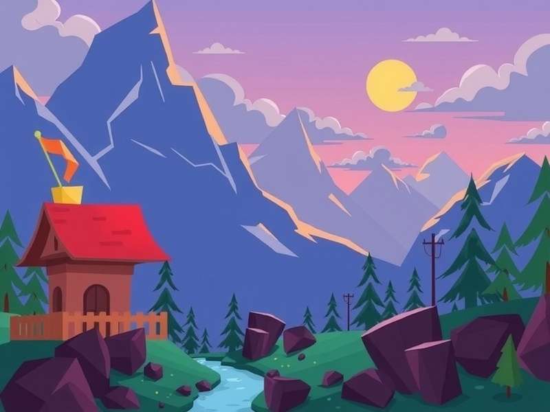 Vector Game action parkour scene with futuristic city backdrop